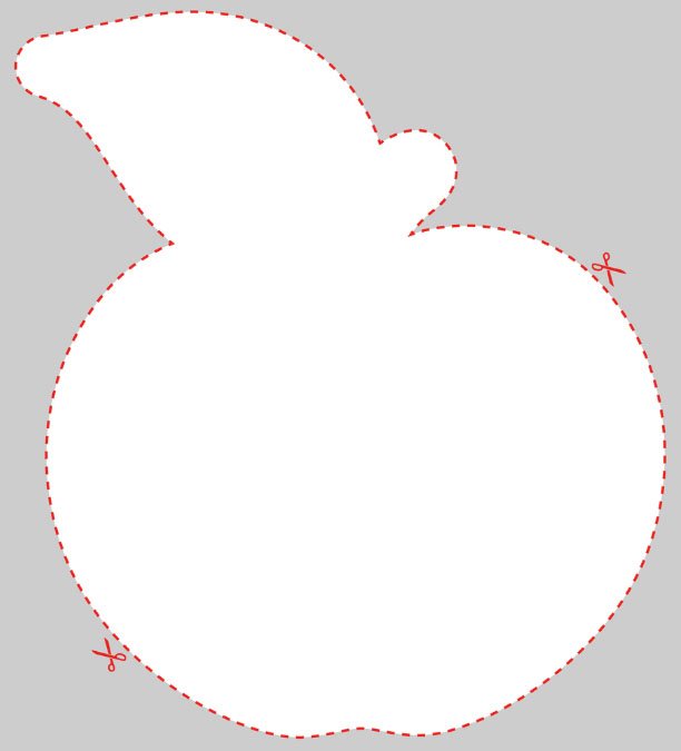 Blank Apple Shaped Sticker