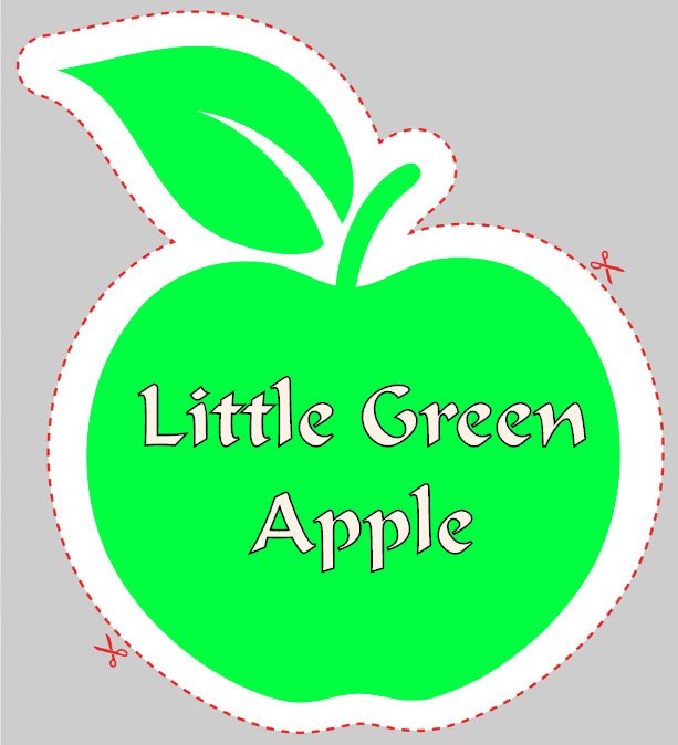 Apple Shaped Sticker