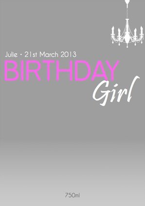 Birthday Girl Wine Label
