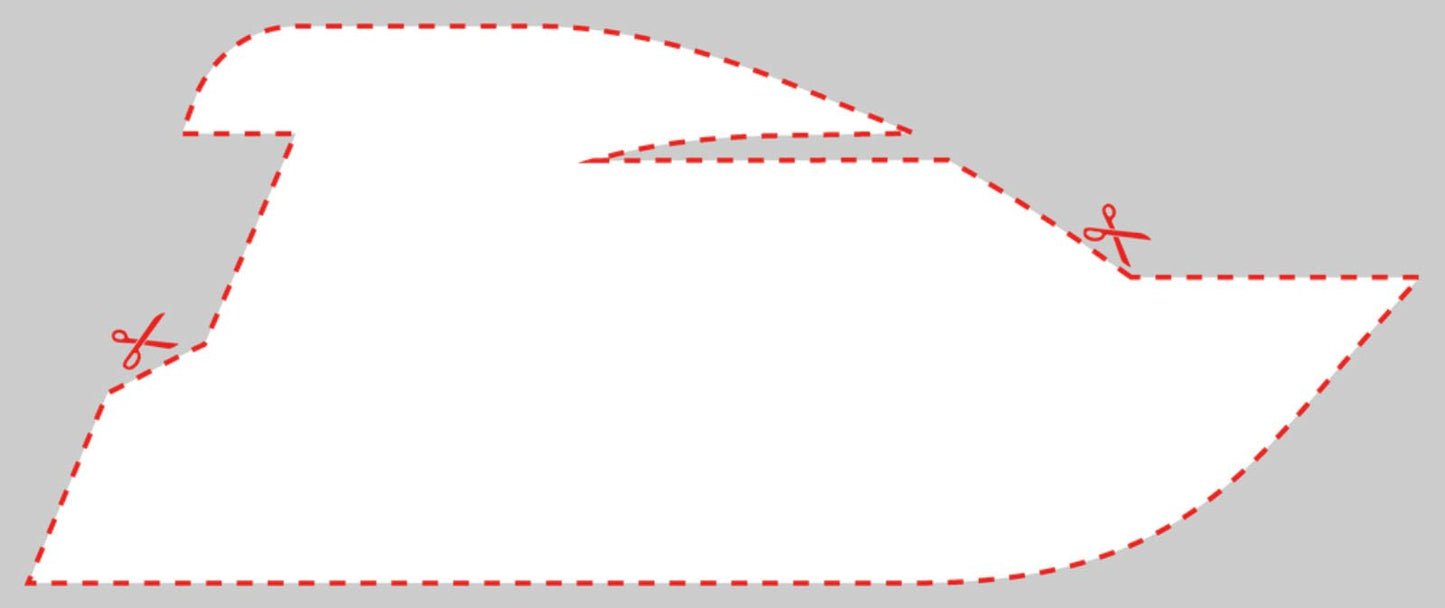 Blank Boat Shaped Label