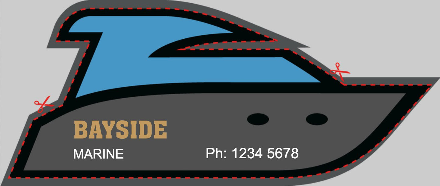 Boat Shaped Label