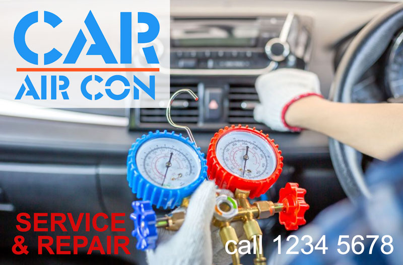 Car Air Conditioning Service Stickers