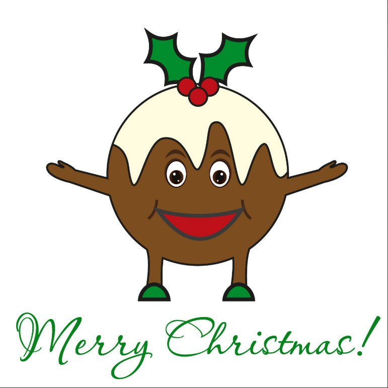 Christmas Pudding Label