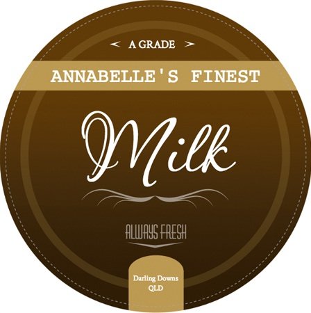 Annabelles Dairy Milk Label