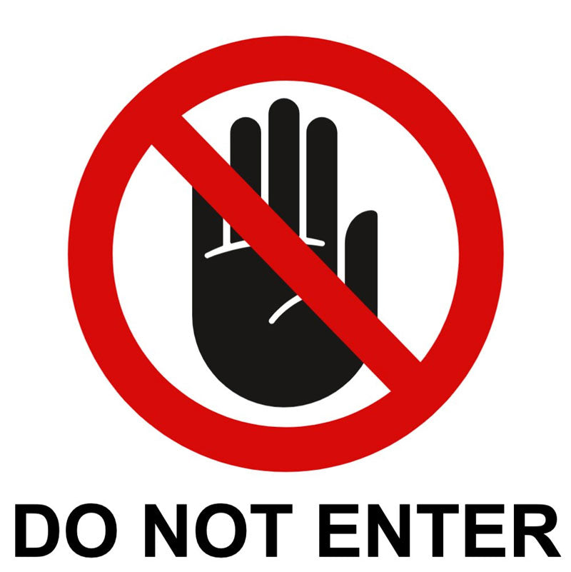 Do Not Enter Warning Symbol Sticker
