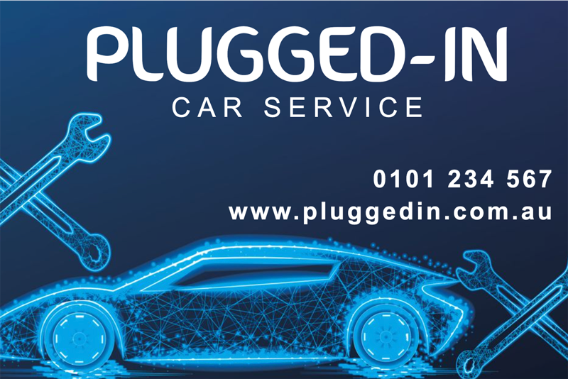 Double Sided Auto Service Stickers