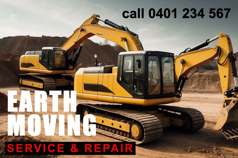 Earth Moving Machinery Service Stickers