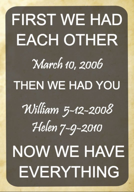 First We Had Each Other Wine Label