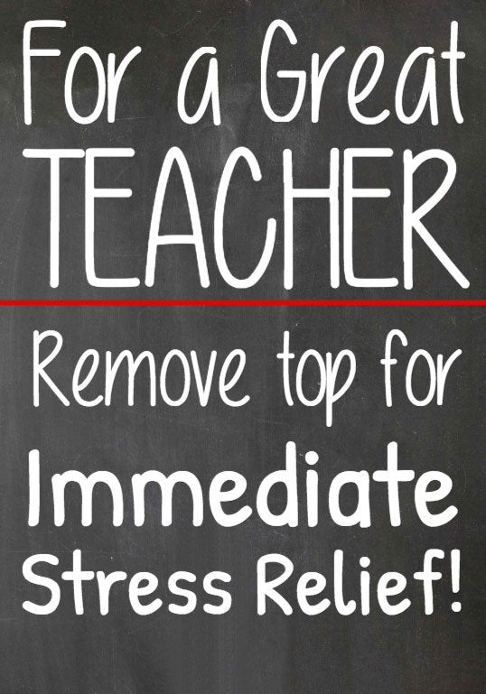 For a Great Teacher Wine Label