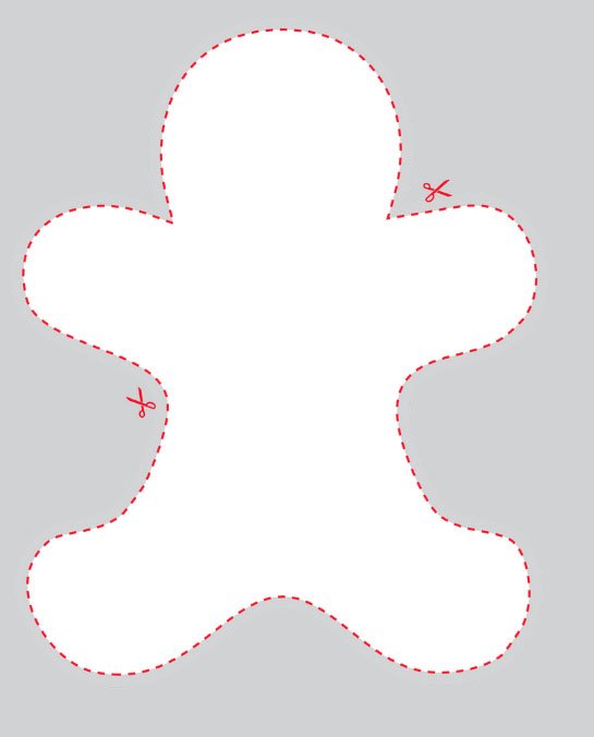 Blank Ginger Bread Man Shaped Label