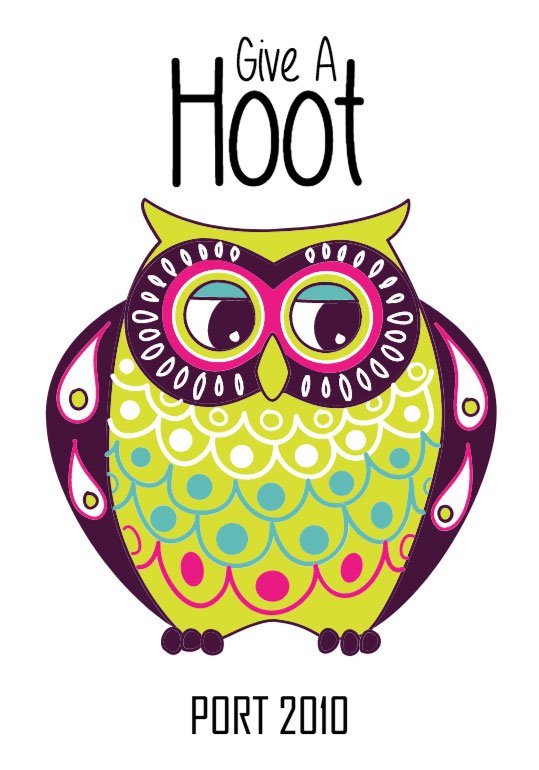 Give a Hoot Port Label