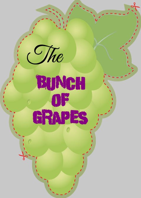 Bunch of Grapes Shaped Label