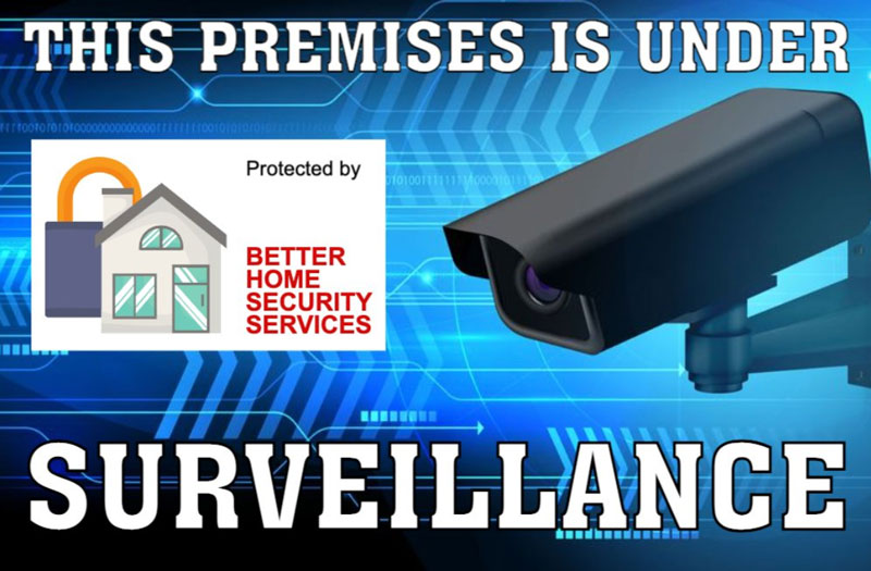 Home Security Window Sticker 150x100mm