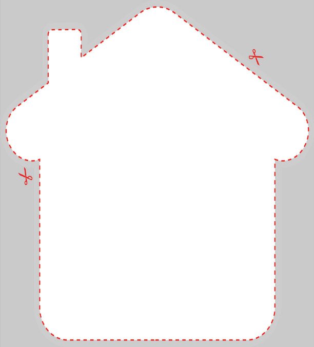 Blank House or Home Shaped Label