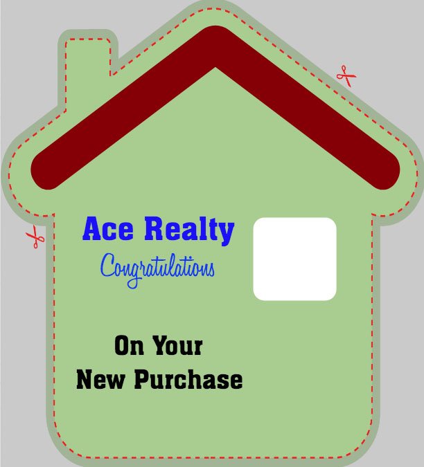 House or Home Shaped Label