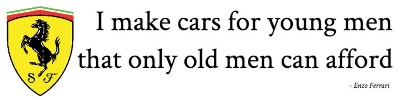 I make cars for young men Ferrari Bumper Sticker