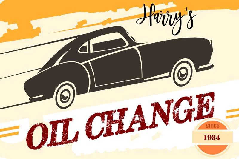 100 x Oil Change Service Sticker