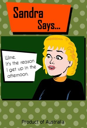 Retro Girl Wine Label