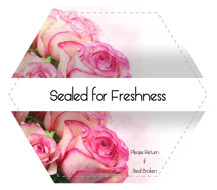 Freshness Seal Hexagonal Shaped Label