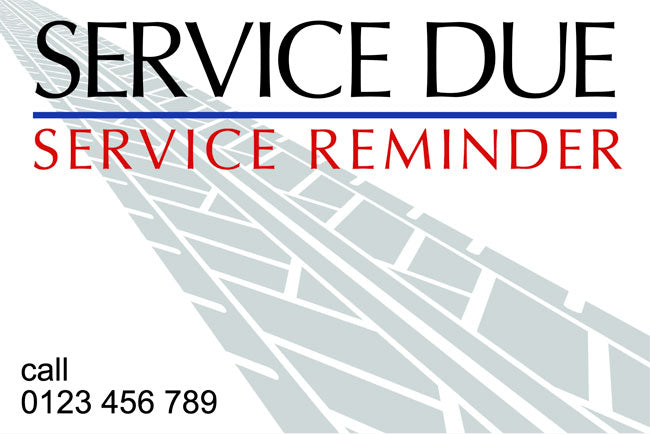Service Due Reminder Stickers