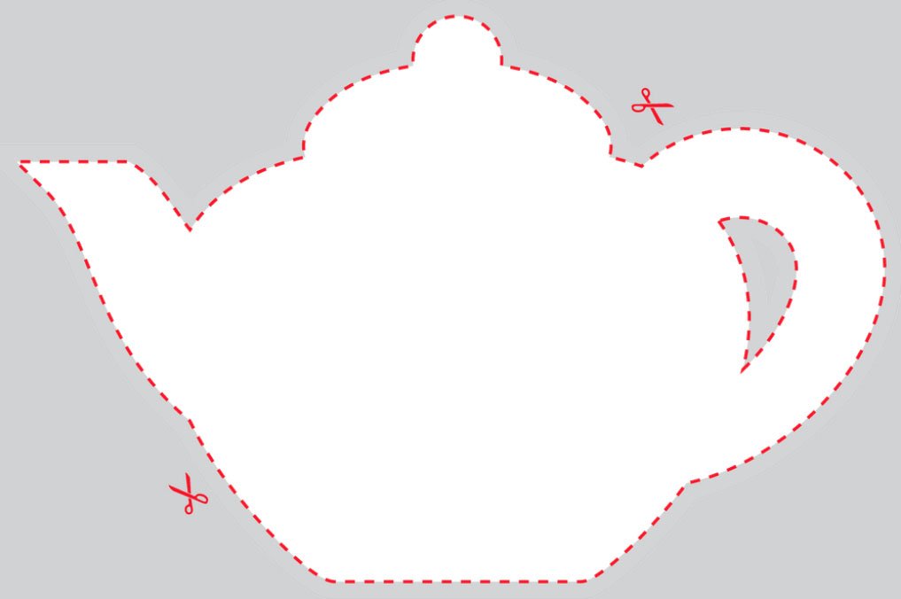 Blank Teapot Shaped Label