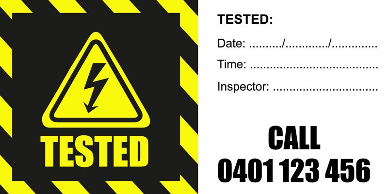 Tested for Electrical Safety sticker