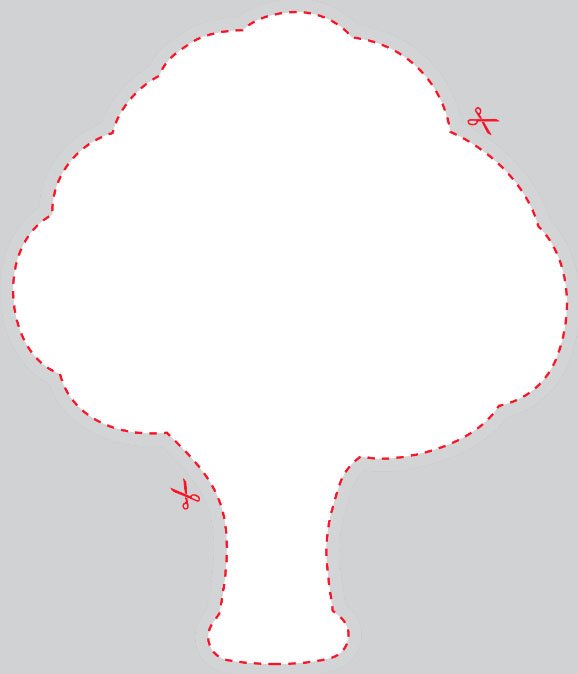 Blank Tree Shaped Label
