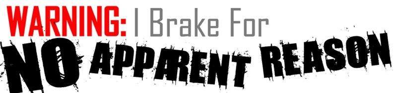 Warning I Brake For No Reason Bumper Sticker