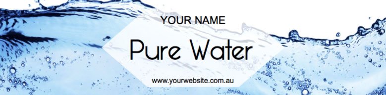 Water Bottle Label