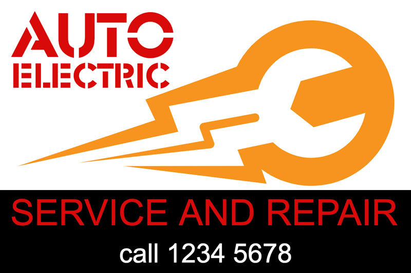 Auto Electric Service Stickers