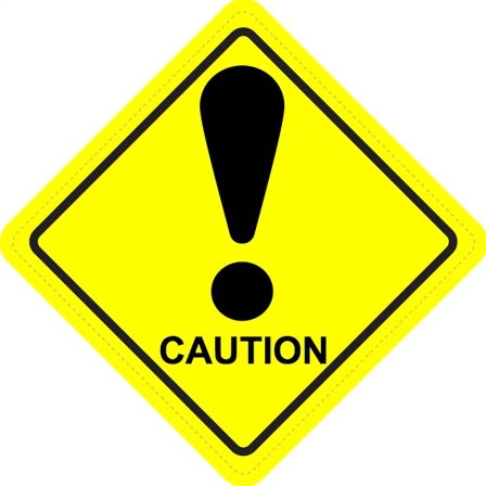 Caution Diamond Warning Sign Sticker