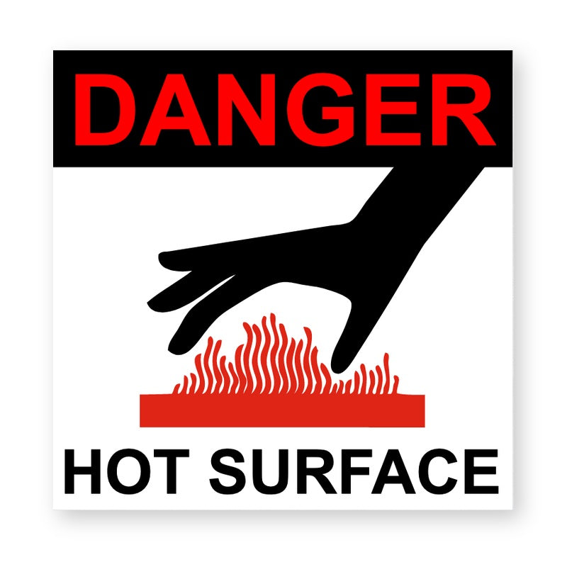 Danger Hot Surface Warning Symbol Sticker product image