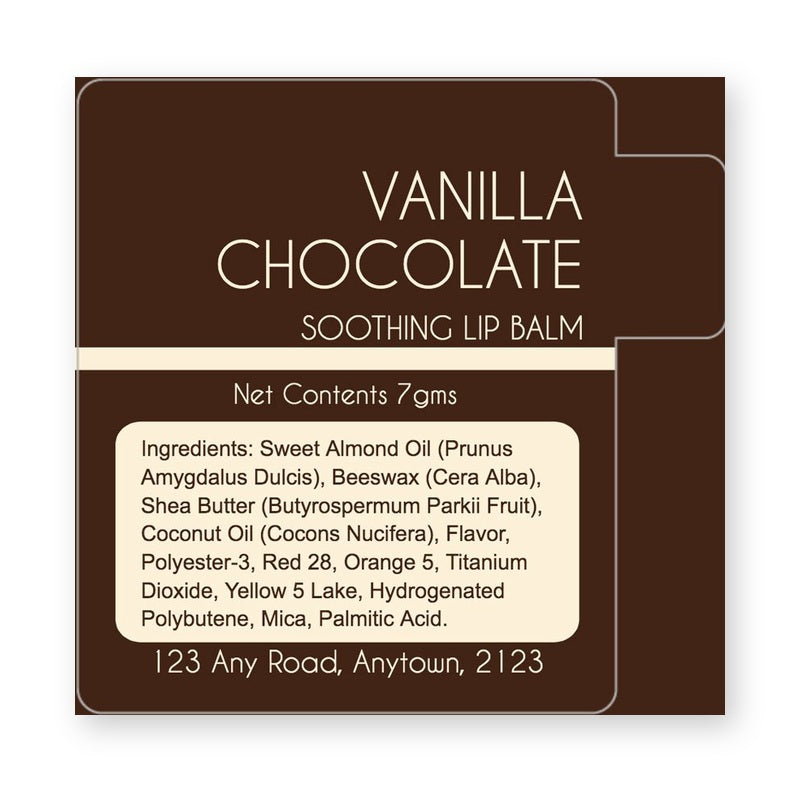 Lip Balm Template Horizontal Label