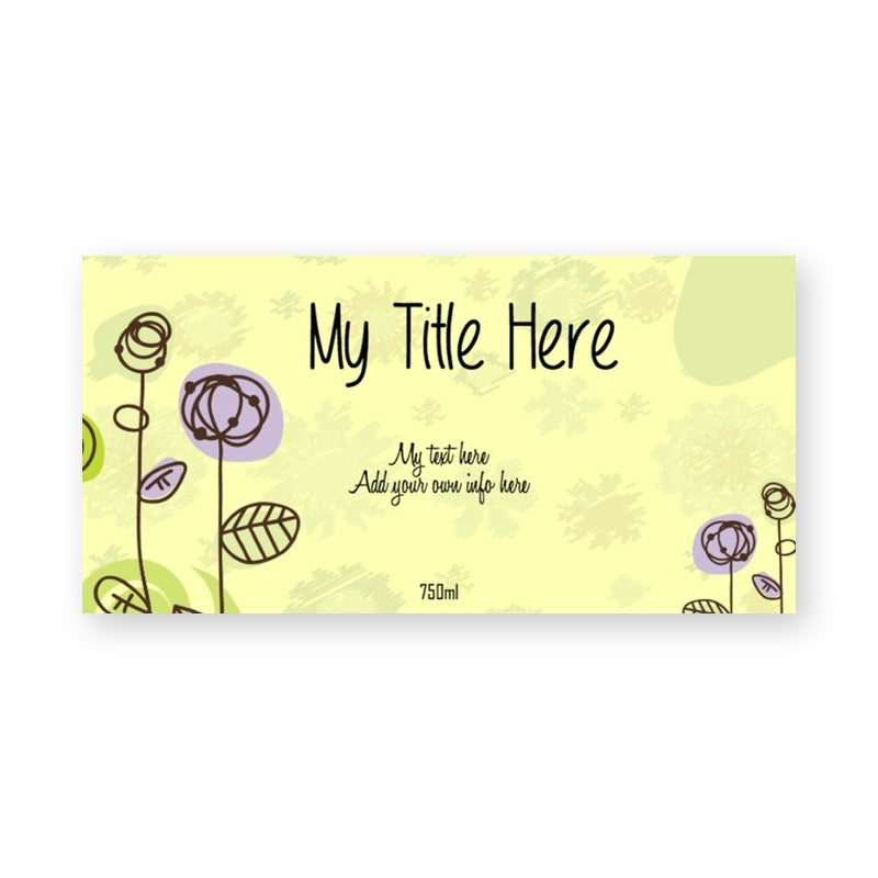Modern Art Floral Label