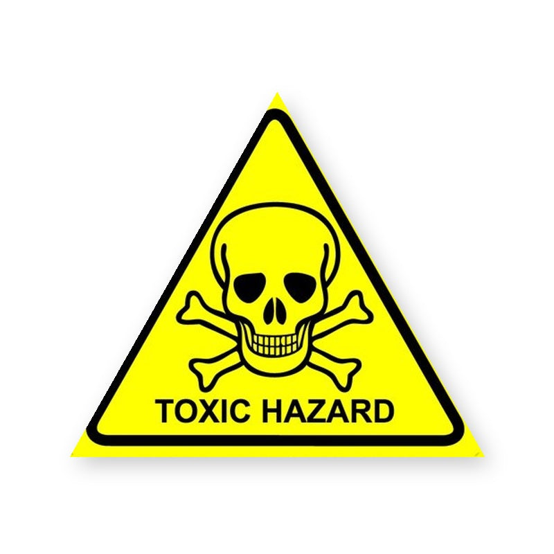 Toxic Hazard Warning Sign Sticker
