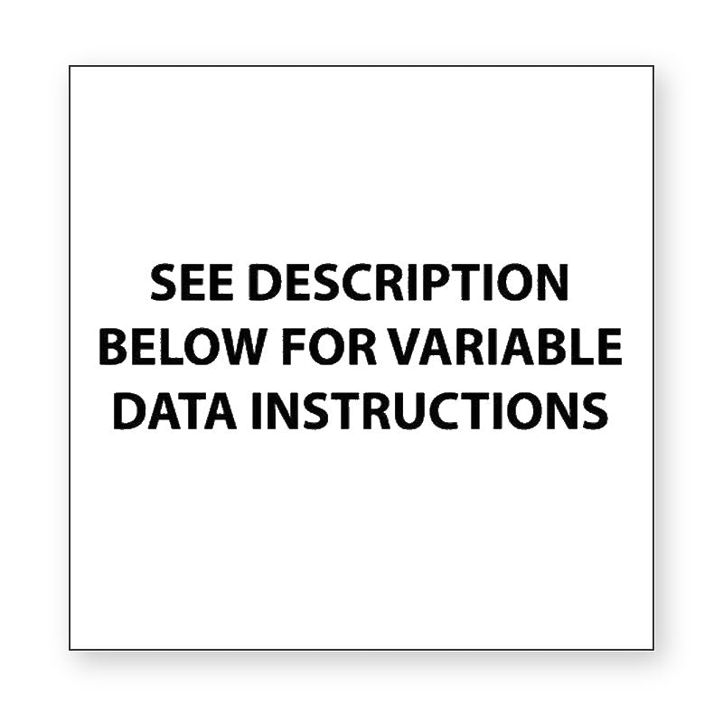 Square Label Var Data