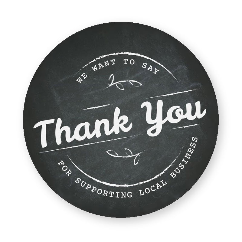 Thank You for supporting local business sticker