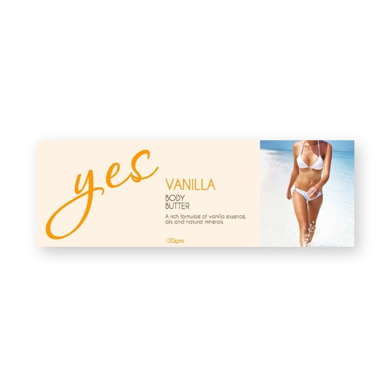 Vanilla Body Butter package Label – product label