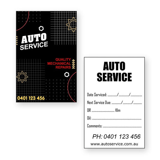 100 x quantity - 2 sided Stickers showing front and reverse sticker designs