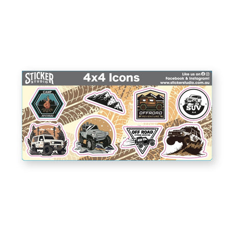 4x4 Icons free sticker sheet product image