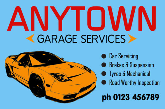 AnyTown Garage Service Stickers