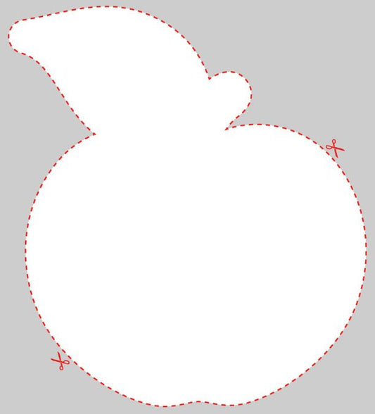 Blank Apple Shaped Sticker