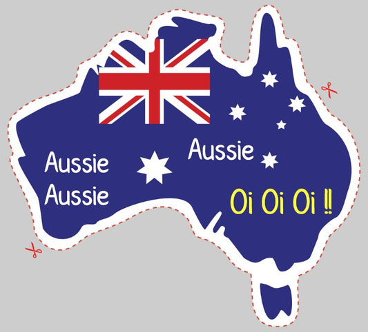 Australia Shaped Label