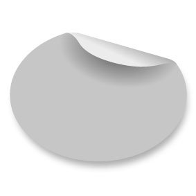 Oval Horizontal Metallic Sticker