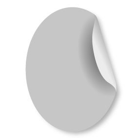 Oval Vertical metallic Sticker