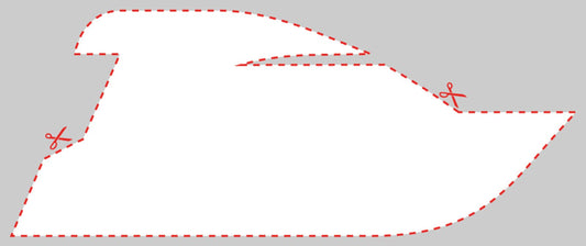 Blank Boat Shaped Label