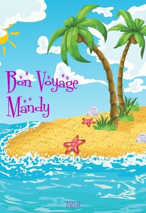 Bon Voyage Wine Label