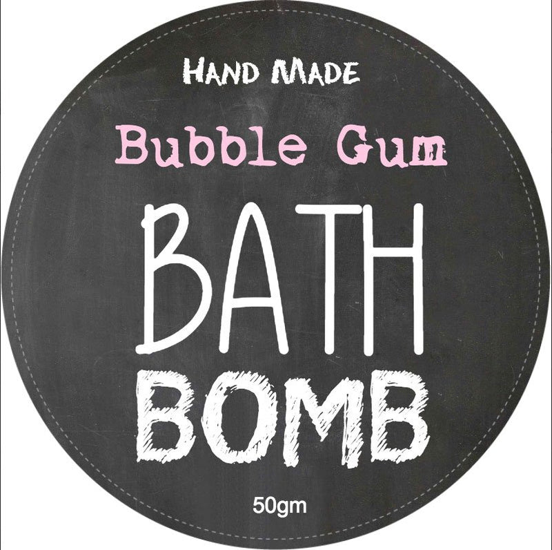 Bubble Gum Bath Bomb Label