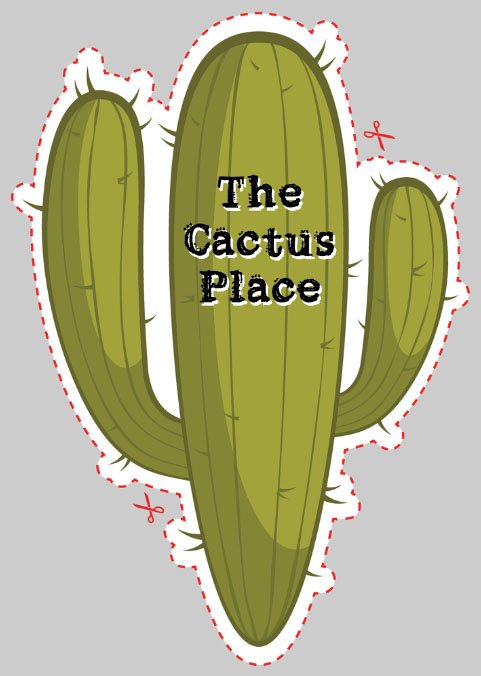 Cactus Shaped Label
