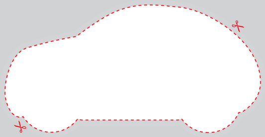 Blank Car or Auto Shaped Label